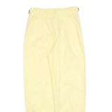 OUT OF AFRICA Womens Cotton Blend Light Yellow Relaxed Trousers W28 L30 Casual