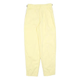 OUT OF AFRICA Womens Cotton Blend Light Yellow Relaxed Trousers W28 L30 Casual