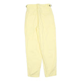 OUT OF AFRICA Womens Cotton Blend Light Yellow Relaxed Trousers W28 L30 Casual