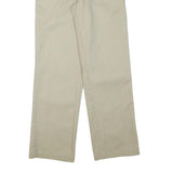 DICKIES Mens Beige Regular Fit Straight Leg Trousers W29 L30 Cotton Blend Zip
