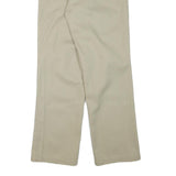 DICKIES Mens Beige Regular Fit Straight Leg Trousers W29 L30 Cotton Blend Zip