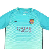 NIKE Barcelona 2016-17 Boys Blue Football Third Shirt XL Short Sleeve V-Neck