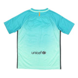 NIKE Barcelona 2016-17 Boys Blue Football Third Shirt XL Short Sleeve V-Neck