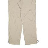 MOORHEAD Mens Polyester Blend Beige Relaxed Straight Leg Trousers W34 L32 Casual