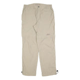 MOORHEAD Mens Polyester Blend Beige Relaxed Straight Leg Trousers W34 L32 Casual