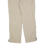 MOORHEAD Mens Polyester Blend Beige Relaxed Straight Leg Trousers W34 L32 Casual