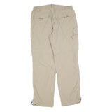 MOORHEAD Mens Polyester Blend Beige Relaxed Straight Leg Trousers W34 L32 Casual