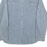 LAUREN RALPH LAUREN Womens Blue Shirt S Cotton Blend Casual Long Sleeve