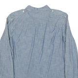 LAUREN RALPH LAUREN Womens Blue Shirt S Cotton Blend Casual Long Sleeve