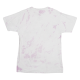 POETIC JUSTICE Mens White & Pink S Graphic T-Shirt Short Sleeve Crew Neck