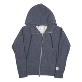 ADIDAS Womens Blue Zip Hoodie XS Cotton Blend Casual Zip Up Activewear