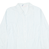 LAURA KENT Womens Blue & White Striped Shirt XL Cotton Blend Relaxed Fit Button