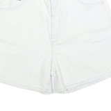 LEE Womens Cotton White Casual Shorts S W28 Classic Fit Denim Style