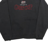 PUMA Mens Black Grey Cup Crew Neck L Cotton Blend Sweatshirt Casual Pullover