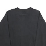 PUMA Mens Black Grey Cup Crew Neck L Cotton Blend Sweatshirt Casual Pullover