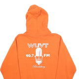 LEE Mens Orange WUVT Radio Print Pullover Hoodie M Cotton Blend Casual
