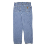 CARHARTT Womens Regular Fit Blue Denim Jeans W36 L32 Classic Cotton Blend Zip