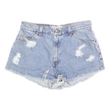LEVI'S Womens Shorts Blue Distressed Denim M W30 Casual Cut-Off