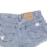 LEVI'S Womens Shorts Blue Distressed Denim M W30 Casual Cut-Off