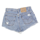 LEVI'S Womens Shorts Blue Distressed Denim M W30 Casual Cut-Off