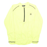 CANARI Mens Yellow Long Sleeve Zip Neck Polyester Cycling Jersey M