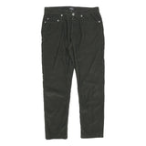 APC Womens Black Corduroy Slim Tapered Trousers W29 L27 Button Closure