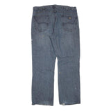 DICKIES Mens Regular Fit Blue Denim Jeans W40 L32 Cotton Blend Zip Pockets
