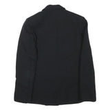 SANDRO Womens Black Wool Blend Double Breasted Jacket XS Button Closure Plain