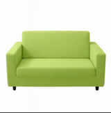 Anyhouz 2 Seater Sofa Cover Plain Apple Green Style and Protection For Living Room Sofa Chair Elastic Stretchable Slipcover