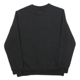 PUMA Mens Black Crew Neck Sweatshirt M Cotton Blend Logo Print Casual