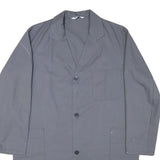 SPILAG Mens Grey Workwear Button Jacket L Cotton Blend Plain Casual
