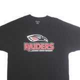 CHAMPION Mens Black Raiders Graphic T-Shirt 2XL Short Sleeve Crew Neck