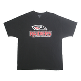 CHAMPION Mens Black Raiders Graphic T-Shirt 2XL Short Sleeve Crew Neck