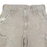 CARHARTT Mens Beige Cargo Cotton Blend Shorts M W32 Durable Workwear