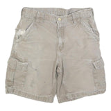 CARHARTT Mens Beige Cargo Cotton Blend Shorts M W32 Durable Workwear