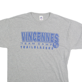 RUSSELL ATHLETIC Mens Grey Vincennes Trailblazers Graphic T-Shirt M Short Sleeve