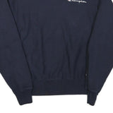 CHAMPION Mens Navy Blue Cotton Blend Sweatshirt S Crew Neck Casual Pullover