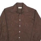 DINO LORENZI Mens Brown Pattern Shirt S Stylish Long Sleeve Casual