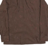 DINO LORENZI Mens Brown Pattern Shirt S Stylish Long Sleeve Casual