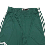 ADIDAS Mens Shorts Green & White Casual L W32 Edison Football Polyester