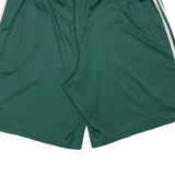 ADIDAS Mens Shorts Green & White Casual L W32 Edison Football Polyester