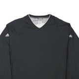 ADIDAS Mens Black Polyester Blend V-Neck XL Pullover Sweatshirt Sports
