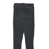 LEVI'S Womens Slim Black Denim Skinny Jeans W25 L28 Cotton Blend Zip