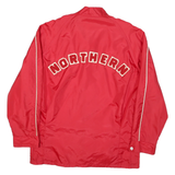 BOUWITT Mens Red & White Button Jacket L Polyester Blend Plain Northern