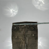 True Religion Studded Jeans - 38W 26L Grey Cotton