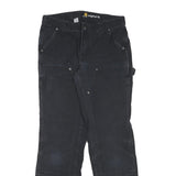 CARHARTT Womens Cotton Blend Black Regular Fit Straight Leg Trousers W28 L29