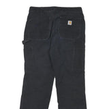 CARHARTT Womens Cotton Blend Black Regular Fit Straight Leg Trousers W28 L29