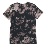 DEF LEPPARD Mens Black & Brown Tie Dye Graphic T-Shirt S Short Sleeve Crew Neck