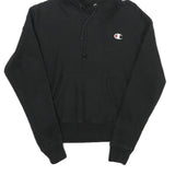CHAMPION REVERSE WEAVE Womens Black Hoodie XS Classic Pullover Cotton Blend