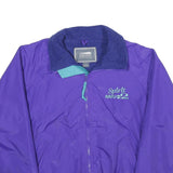 SIERRA SPORT Mens Purple Outdoor Jacket M Nylon Plain Zip Collar
